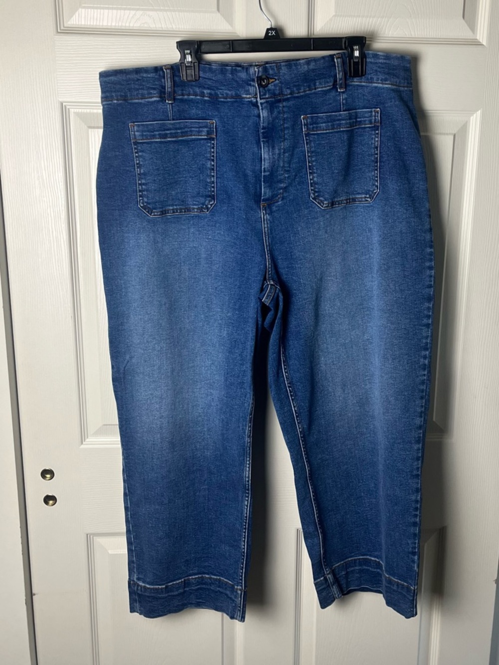 bagatelle Blue Cropped Straight-Leg Women’s Jeans